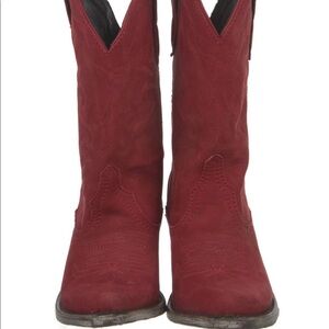 Liberty Black Red SuedeWestern Boots Size 6